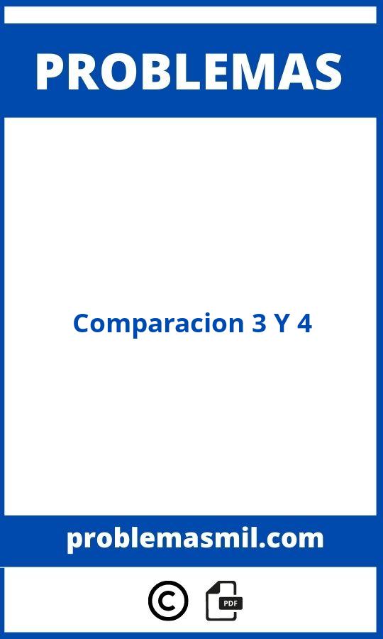 Problemas De Comparacion 3 Y 4