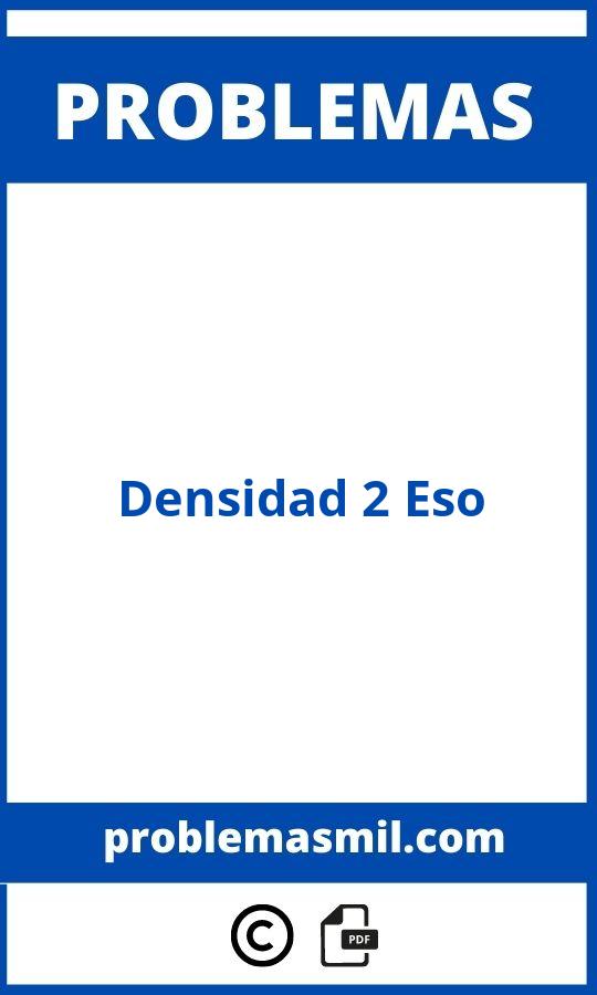 Problemas De Densidad 2 Eso Pdf