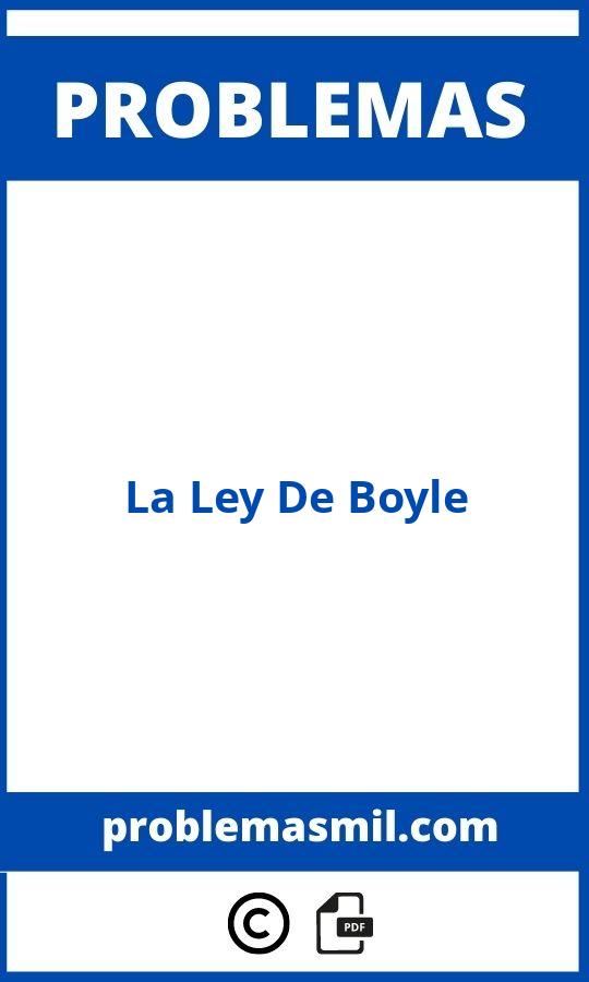 Problemas De La Ley De Boyle