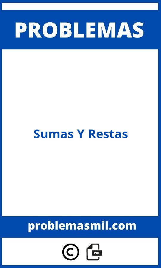 Problemas De Sumas Y Restas Pdf